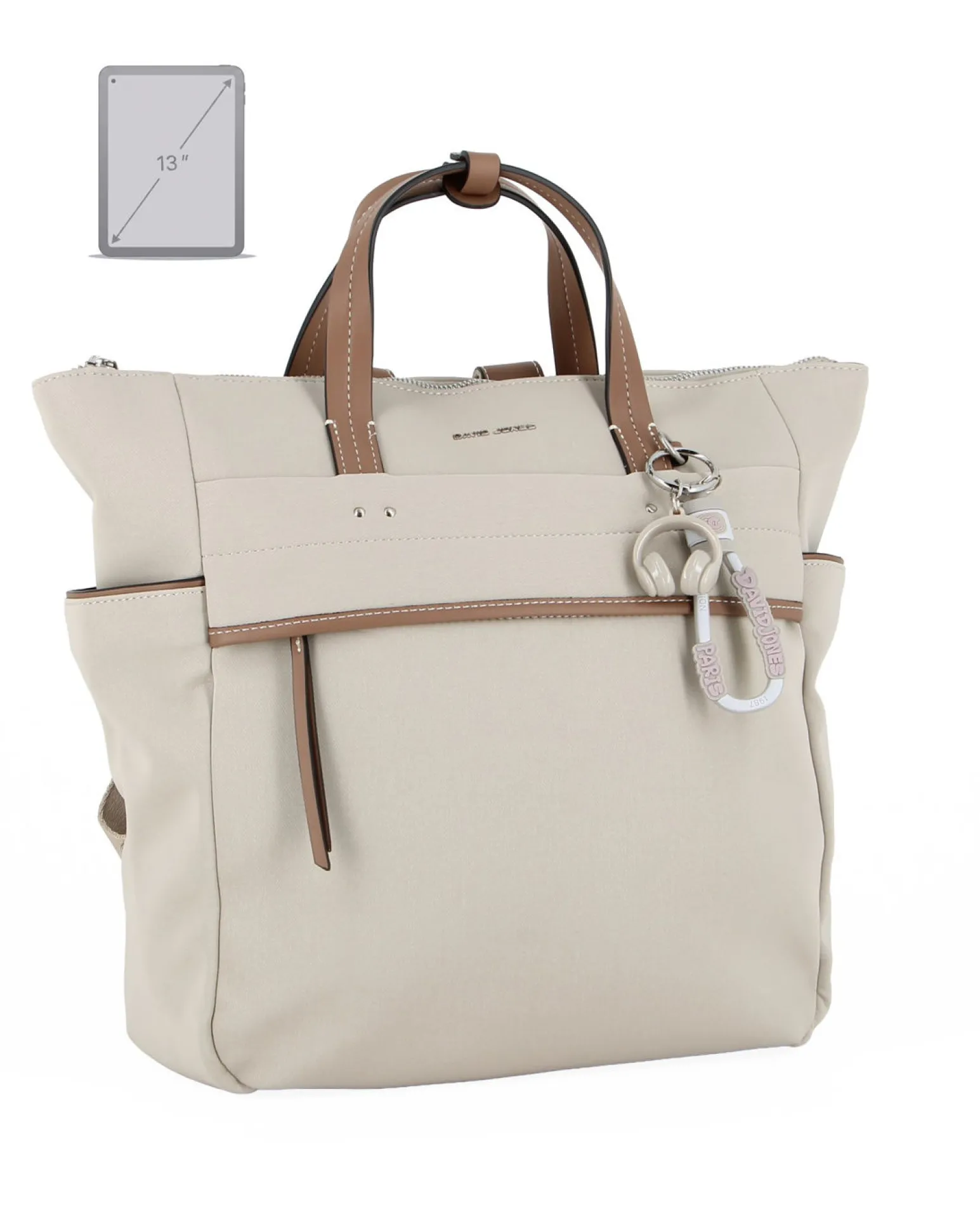 TOTE BAG 2MAN.TASCA FRONT.+2LAT.C/CHARM