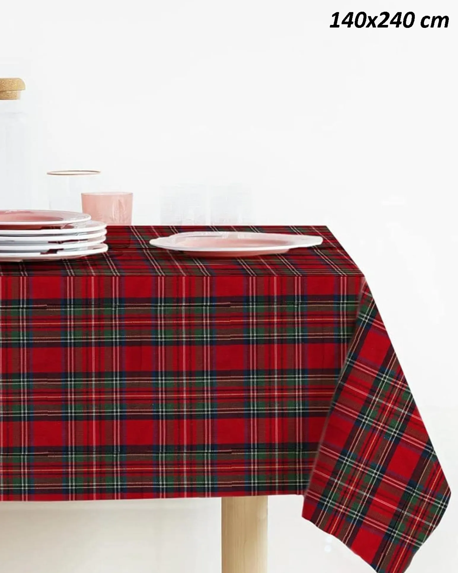 TOVAGLIA TARTAN NATALE 140X240