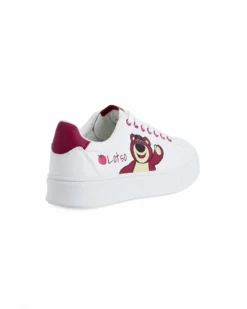 TOY STORY - Scarpa sneakers bianca da donna con stampa laterale e lacci