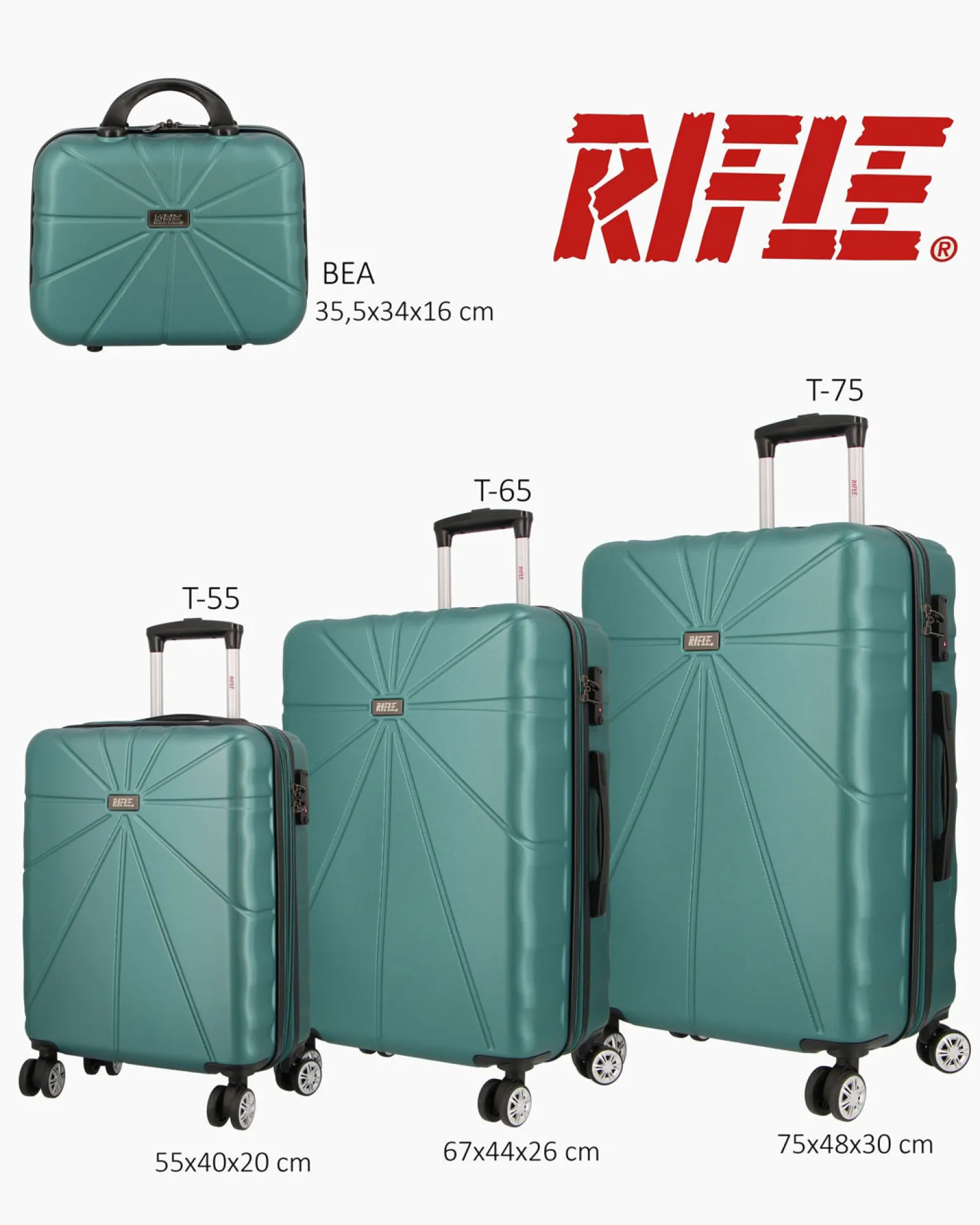 TROLLEY ABS DISEGNO EFFETTO RAGGI SOLE