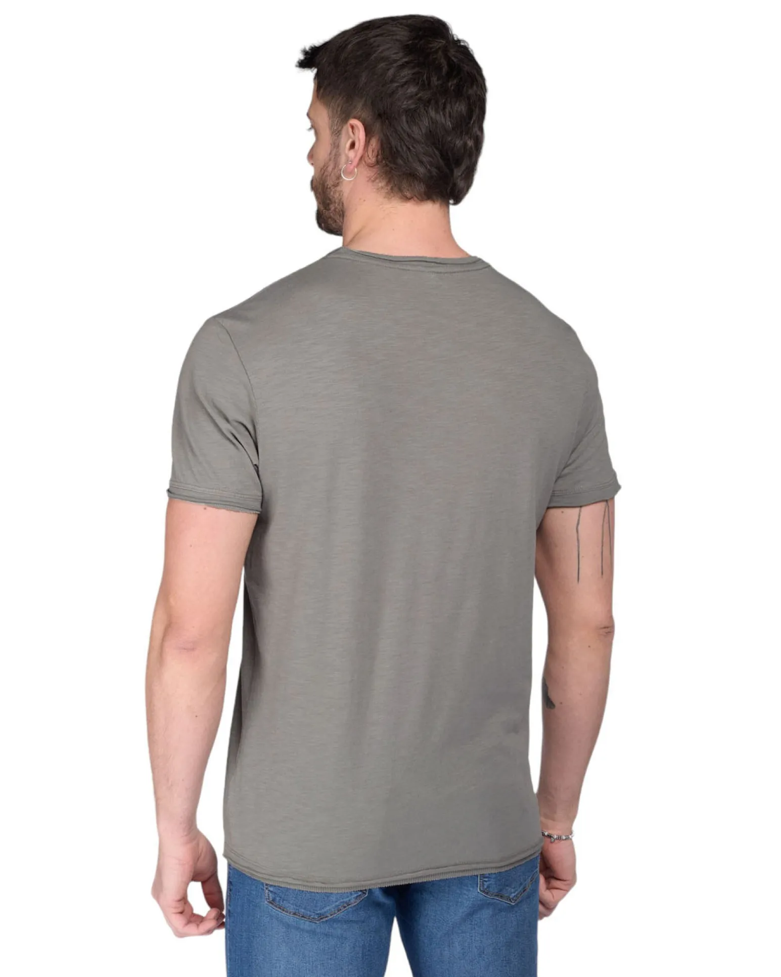 TSHIRT MANICA CORTA FIAMMATA 2 BOTTONI