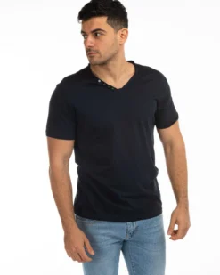 TSHIRT MANICA CORTA SCOLLO V TAGLIO VIVO