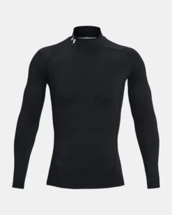 T-SHIRT ML HG ARMOUR COMP MOCK LS BLACK