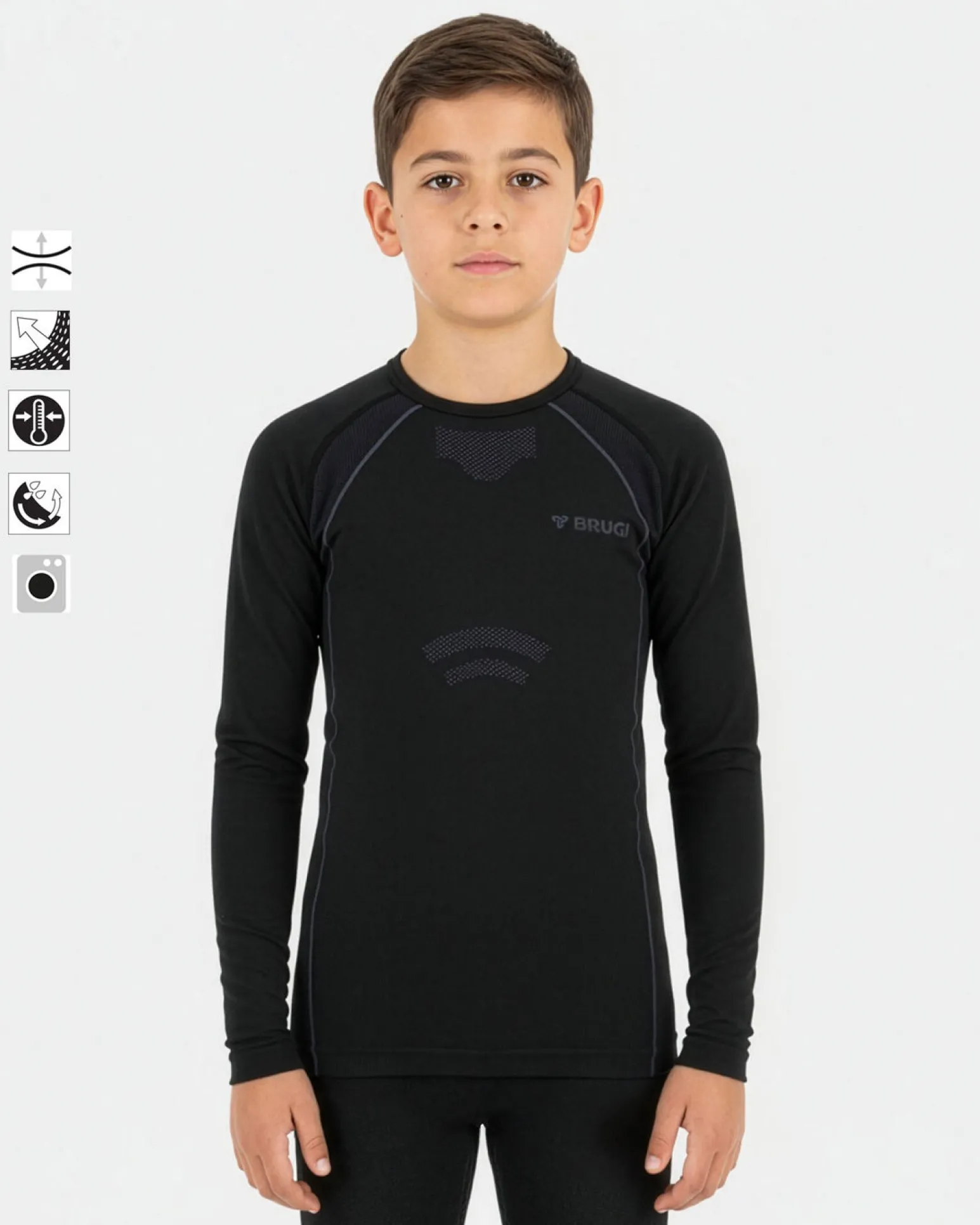 T-SHIRT ML INTIMO TERMICO JR BLACK