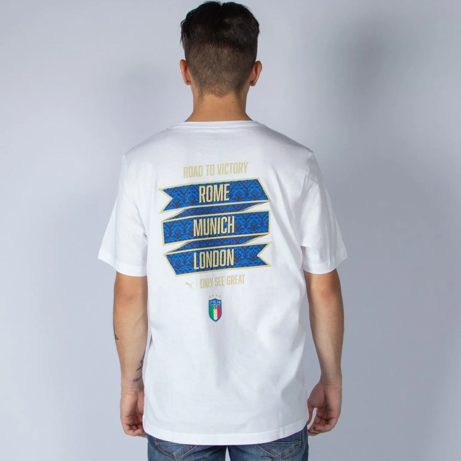 T-SHIRT MM FIGC BLANK ITALIA WINNER WHT