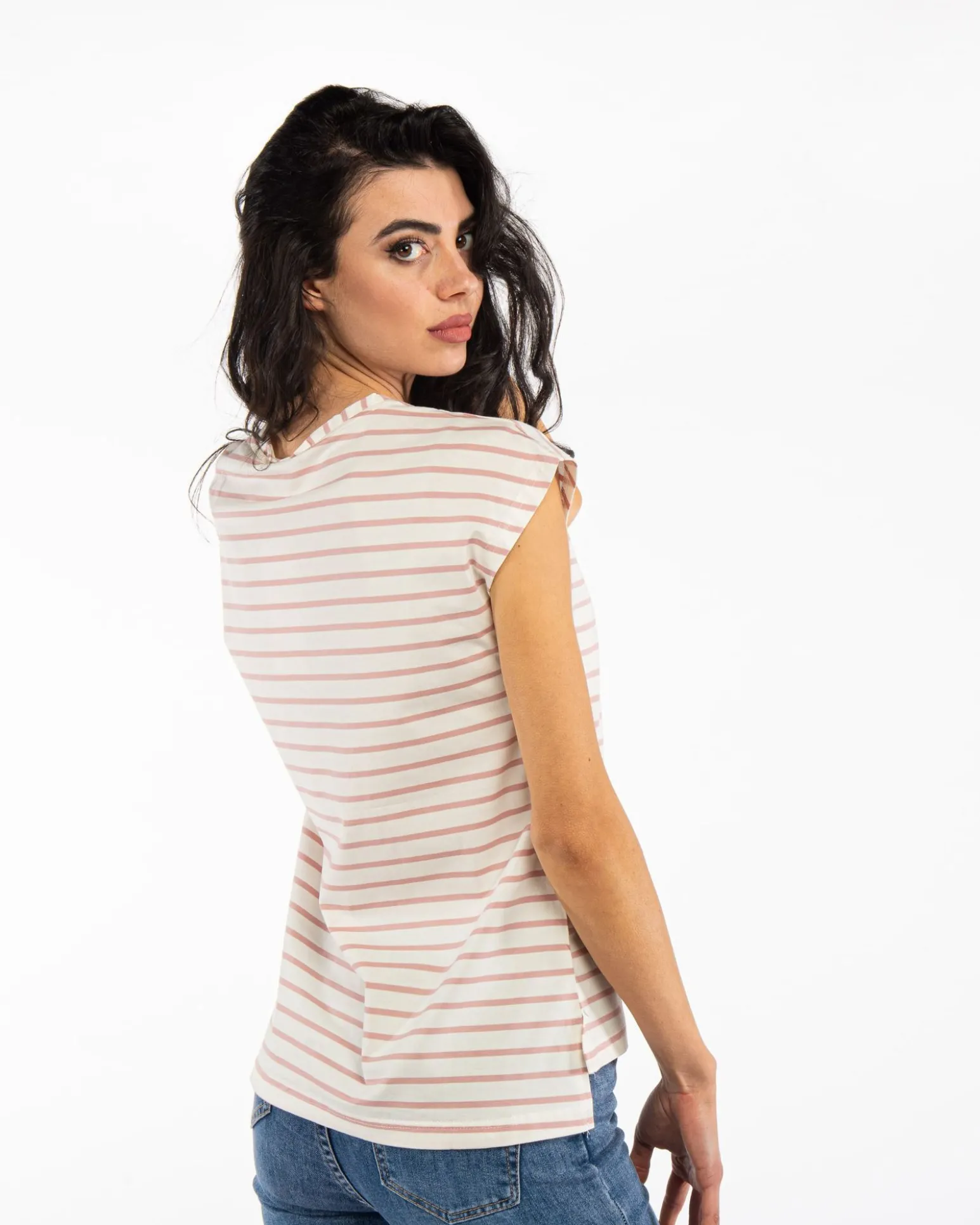 TSHIRT SMANICATA RIGATA