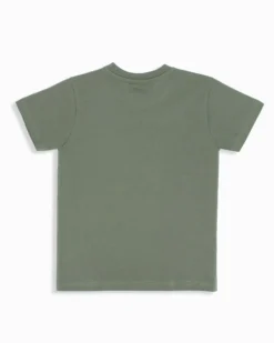 UMBRO - Tshirt manica corta ragazzi 8-16 anni verde militare in cotone