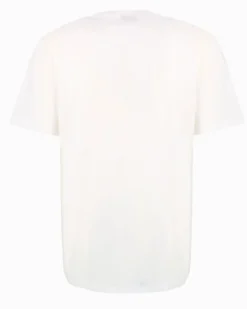 UMBRO -  T-shirt mezza manica bianco con logo nero in jersey