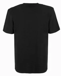 UMBRO - T-shirt mezza manica nera con logo bianco in jersey