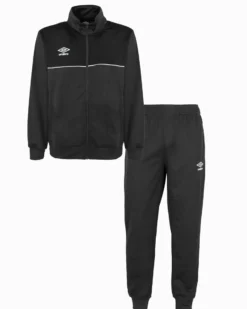 UMBRO - Tuta full zip nera acetata