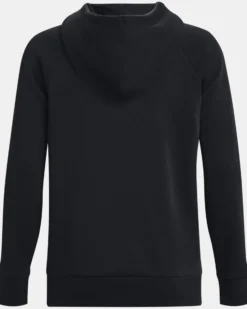 UNDER ARMOR - Felpa da donna nera con cappuccio e logo bianco