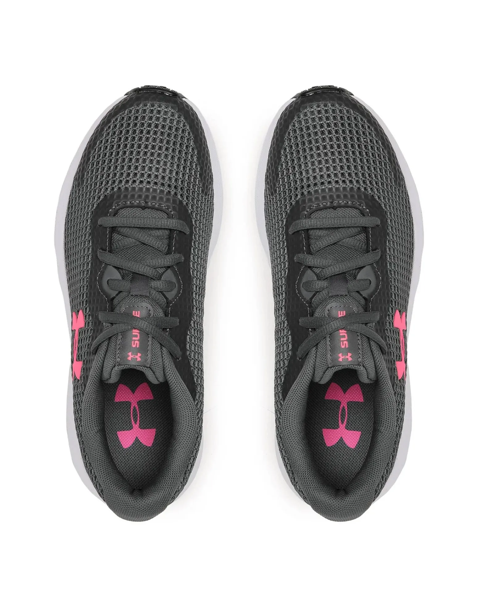 UNDER ARMOR - Scarpa da running donna grigia e rosa in mesh traspirante - SURGE 3
