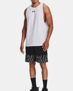 UNDER ARMOUR - CANOTTA BASELINE COTTON TANK BIANCA DA UOMO, 1361901_0100