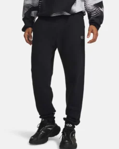 UNDER ARMOUR -PANTALONE TUTA RIVAL FLEECE PRO NERO DA UOMO, 6017021_0008