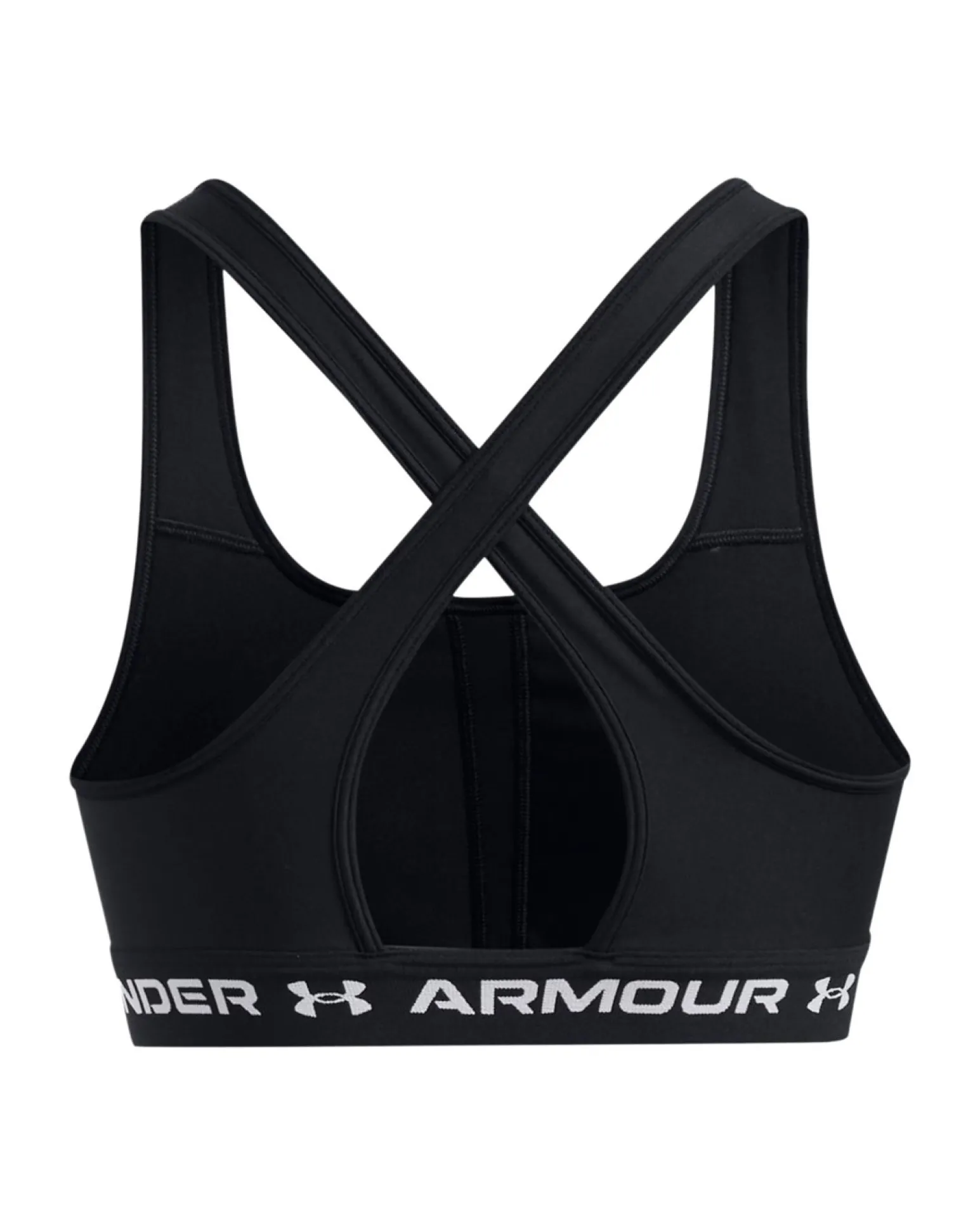 UNDER ARMOUR - REGGISENO SPORTIVO CROSSBACK MID BRA NERO CON DETTAGLI BIANCHI DA DONNA, 1361034_0006