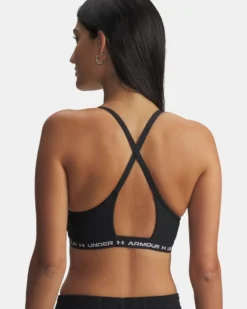 UNDER ARMOUR - REGGISENO SPORTIVO CROSSBACK LOW BRA ULTIMAT NERO DA DONNA, 1386424_0001