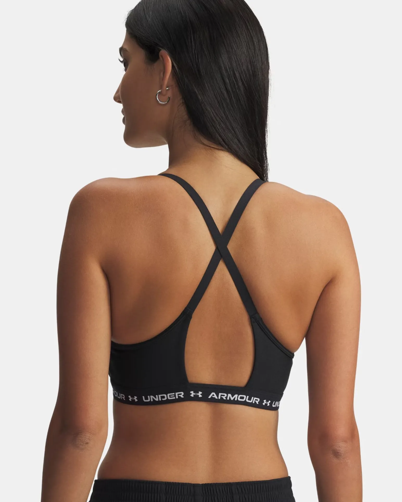 UNDER ARMOUR - REGGISENO SPORTIVO CROSSBACK LOW BRA ULTIMAT NERO DA DONNA, 1386424_0001