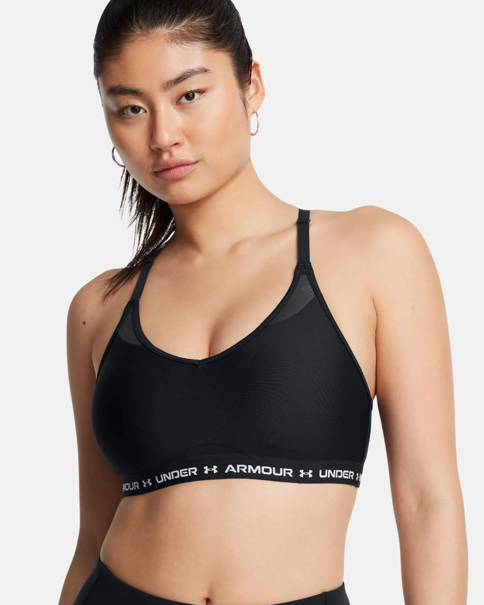 UNDER ARMOUR - REGGISENO SPORTIVO CROSSBACK LOW BRA ULTIMAT NERO DA DONNA, 1386424_0001