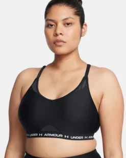 UNDER ARMOUR - REGGISENO SPORTIVO CROSSBACK LOW BRA ULTIMAT NERO DA DONNA, 1386424_0001