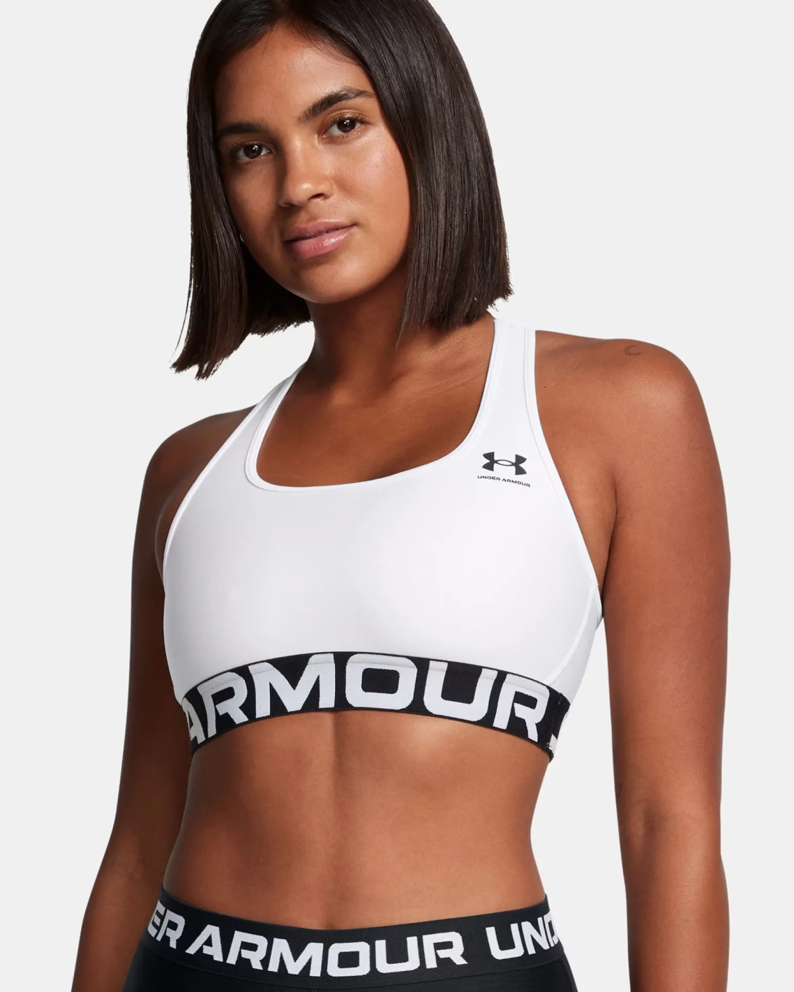UNDER ARMOUR - REGGISENO SPORTIVO CROSSBACK MID BRA MALVA CON DETTAGLI NERI DA DONNA, 1361034_0659