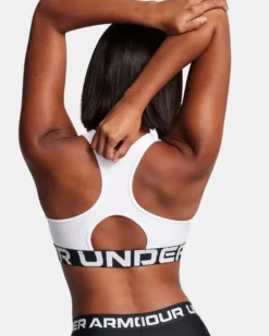 UNDER ARMOUR - REGGISENO SPORTIVO CROSSBACK MID BRA MALVA CON DETTAGLI NERI DA DONNA, 1361034_0659