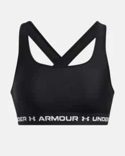UNDER ARMOUR - REGGISENO SPORTIVO CROSSBACK MID BRA NERO   DA DONNA, 1361034_0011