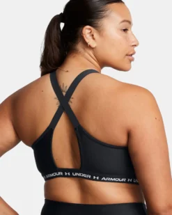 UNDER ARMOUR - REGGISENO SPORTIVO CROSSBACK LOW BRA ULTIMAT NERO DA DONNA, 1386424_0008