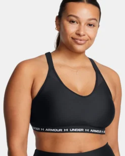UNDER ARMOUR - REGGISENO SPORTIVO CROSSBACK LOW BRA ULTIMAT NERO DA DONNA, 1386424_0008