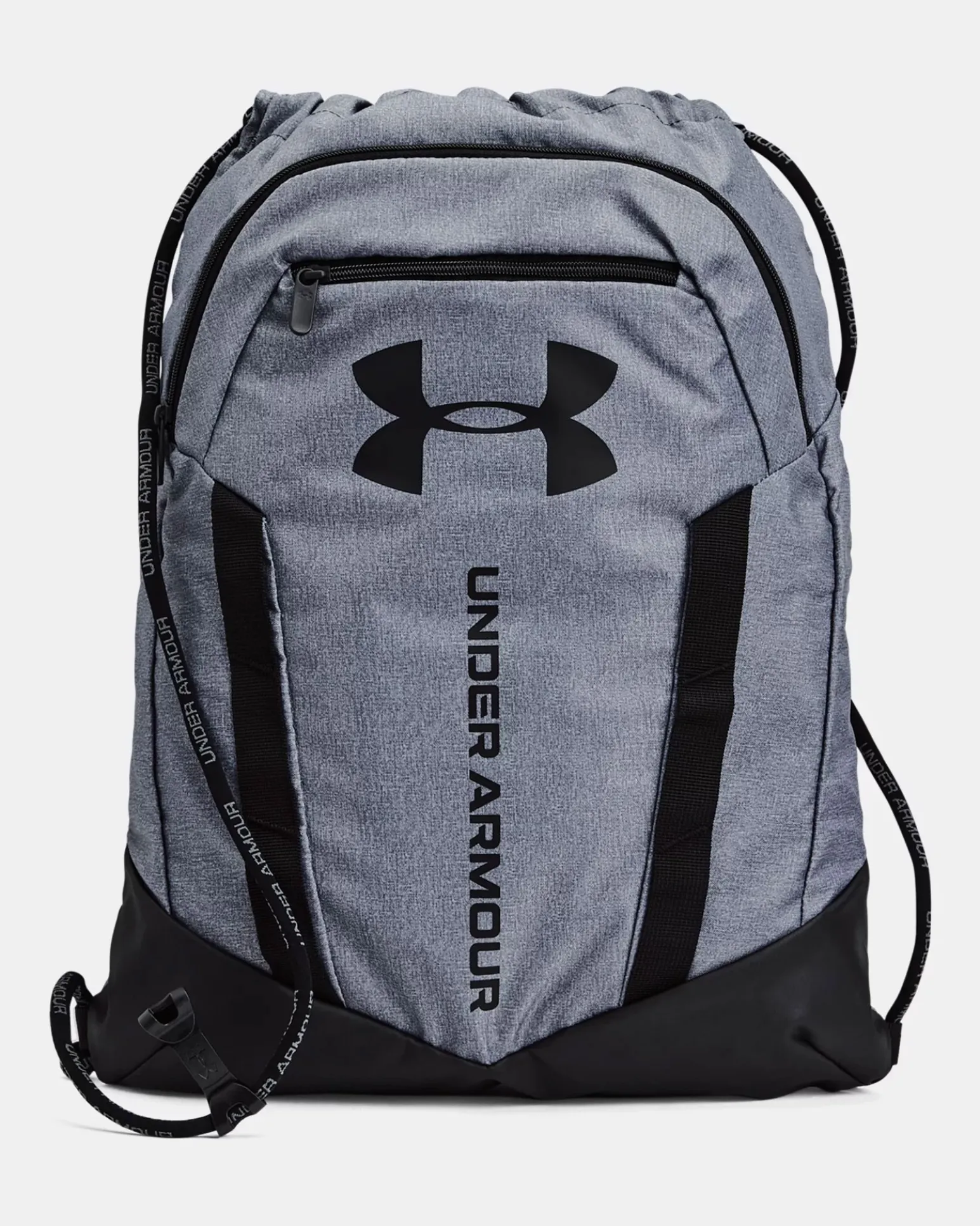 UNDER ARMOUR - Sacca zaino grigia idrorepellente con doppia tasca anteriore