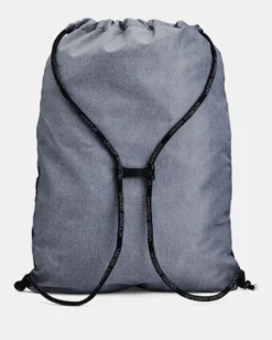 UNDER ARMOUR - Sacca zaino grigia idrorepellente con doppia tasca anteriore