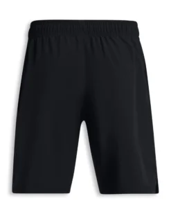 UNDER ARMOUR - SHORT WOVEN WDMK NERO CON DETTAGLI BIANCHI DA UOMO, 1383356_0001