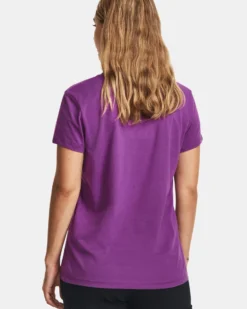 UNDER ARMOUR - T shirt da donna viola in tessuto traspirante
