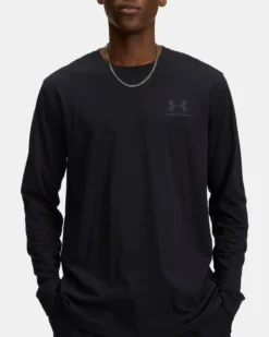 UNDER ARMOUR - T-SHIRT MANICA LUNGA SPORTSTYLE LEFT CHEST LS NERA DA UOMO, 1329585_0002