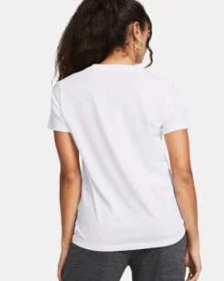 UNDER ARMOUR -T-SHIRT MEZZA MANICA OFF CAMPUS CORE SS BIANCA  DA DONNA, 1383648_0100