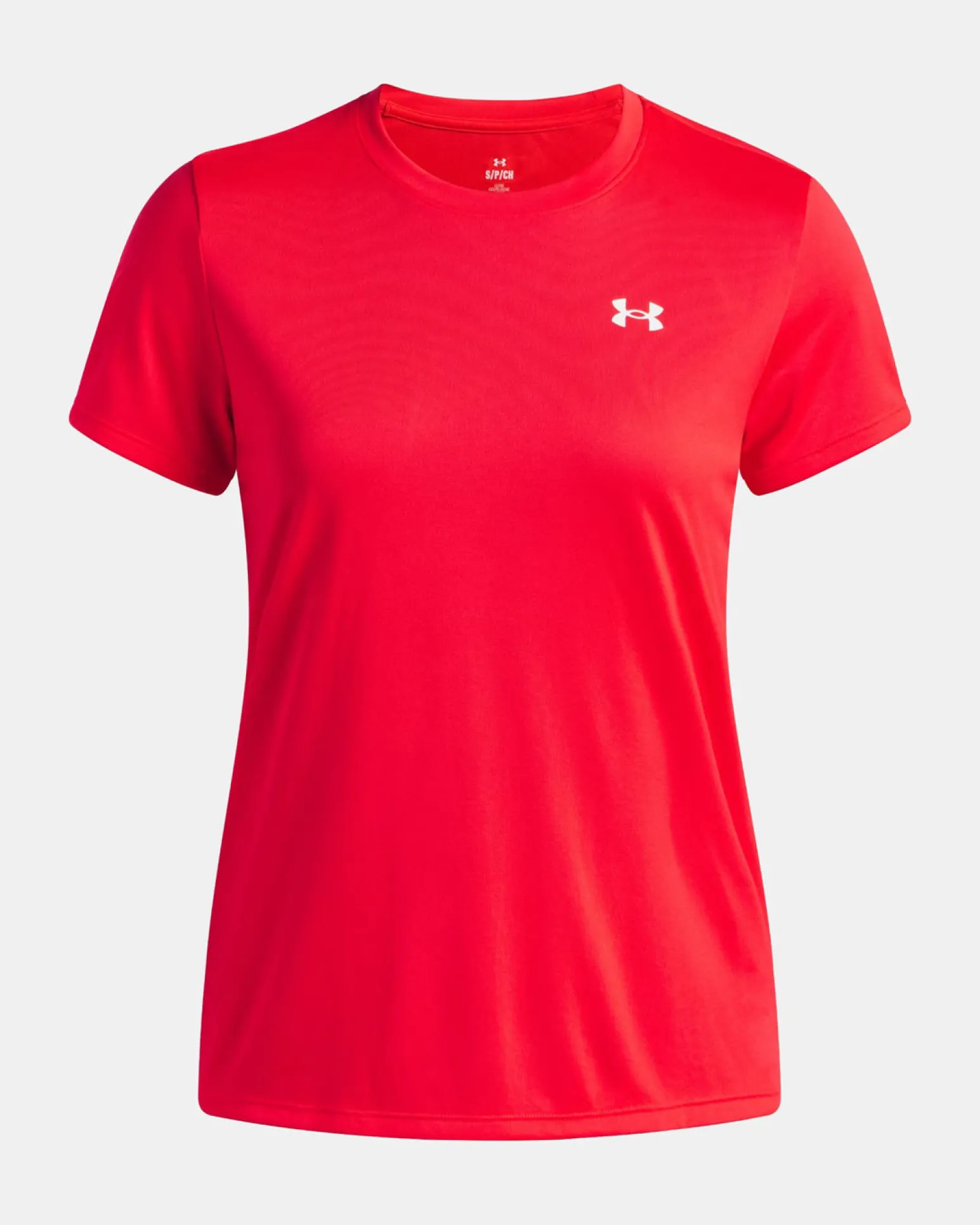 UNDER ARMOUR -T-SHIRT MEZZA MANICA TECH SSC - SOLID ROSSA DA DONNA, 1384231_0714