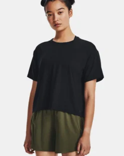 UNDER ARMOUR -T-SHIRT MEZZA MANICA MOTION SS  NERA  DA DONNA, 1379178_0001