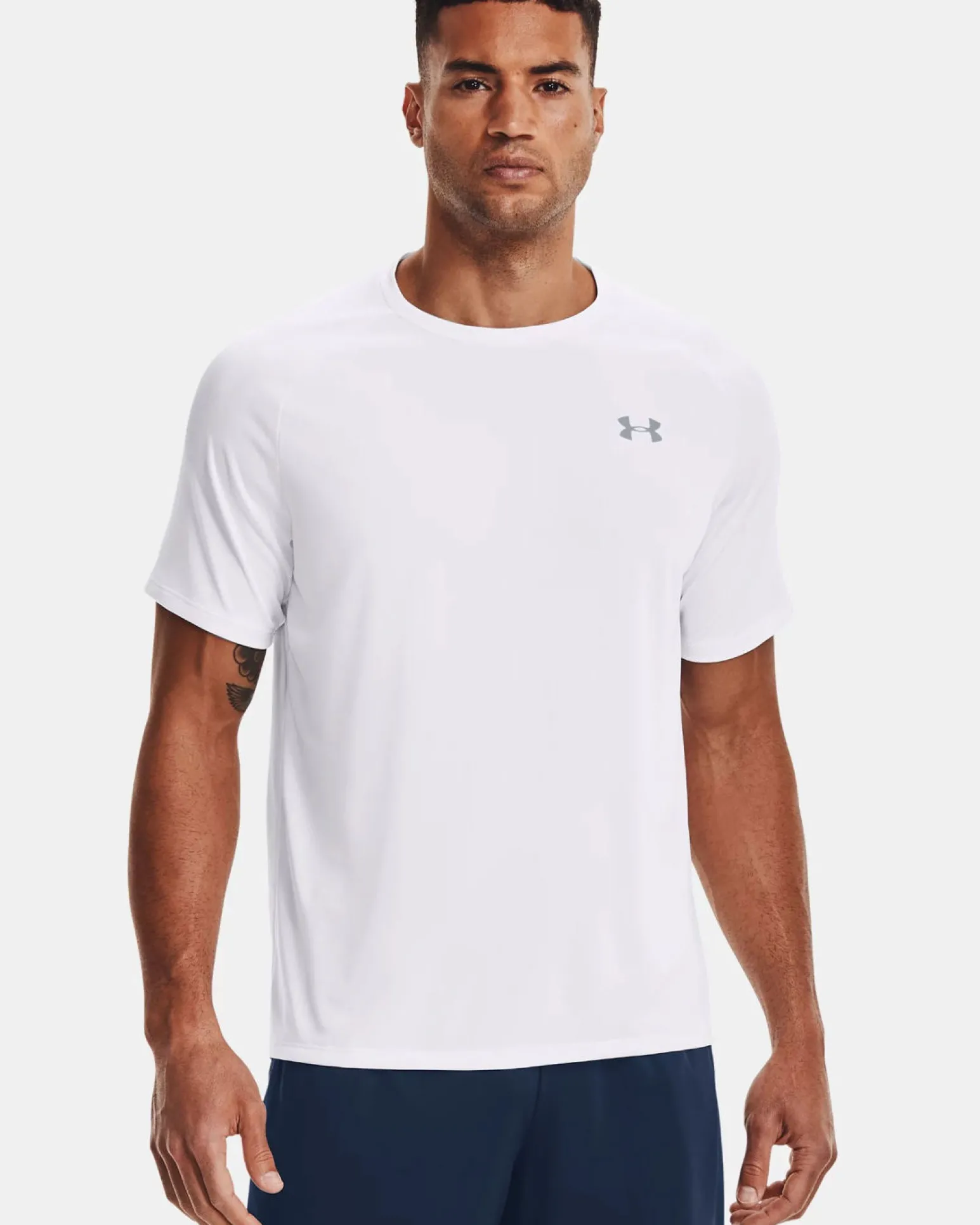 UNDER ARMOUR -T-SHIRT MEZZA MANICA TECH 2.0 SS BIANCA DA UOMO, 1326413_0100