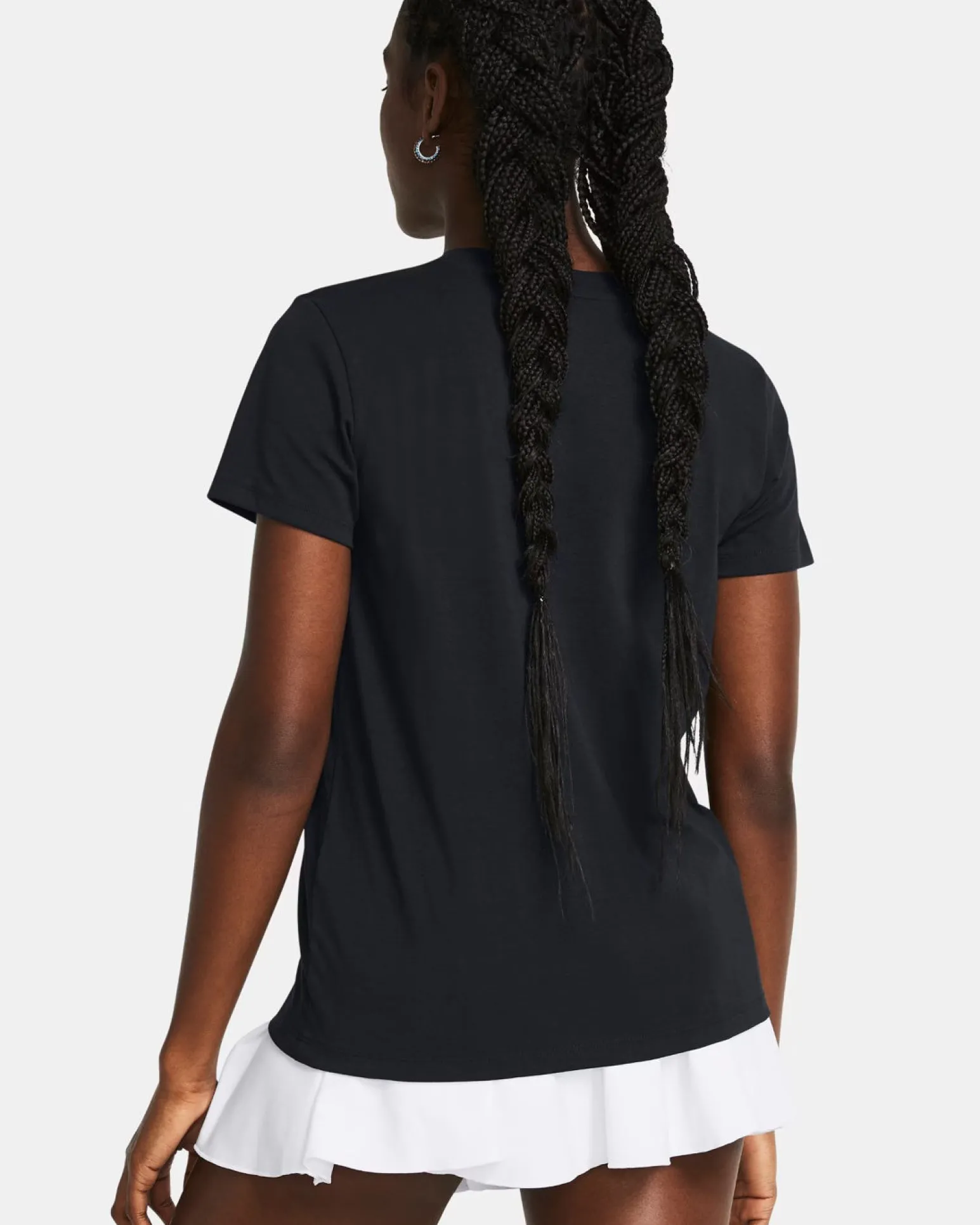 UNDER ARMOUR-T-SHIRT MEZZA MANICA OFF CAMPUS CORE SS NERA DA DONNA, 1383648_0001