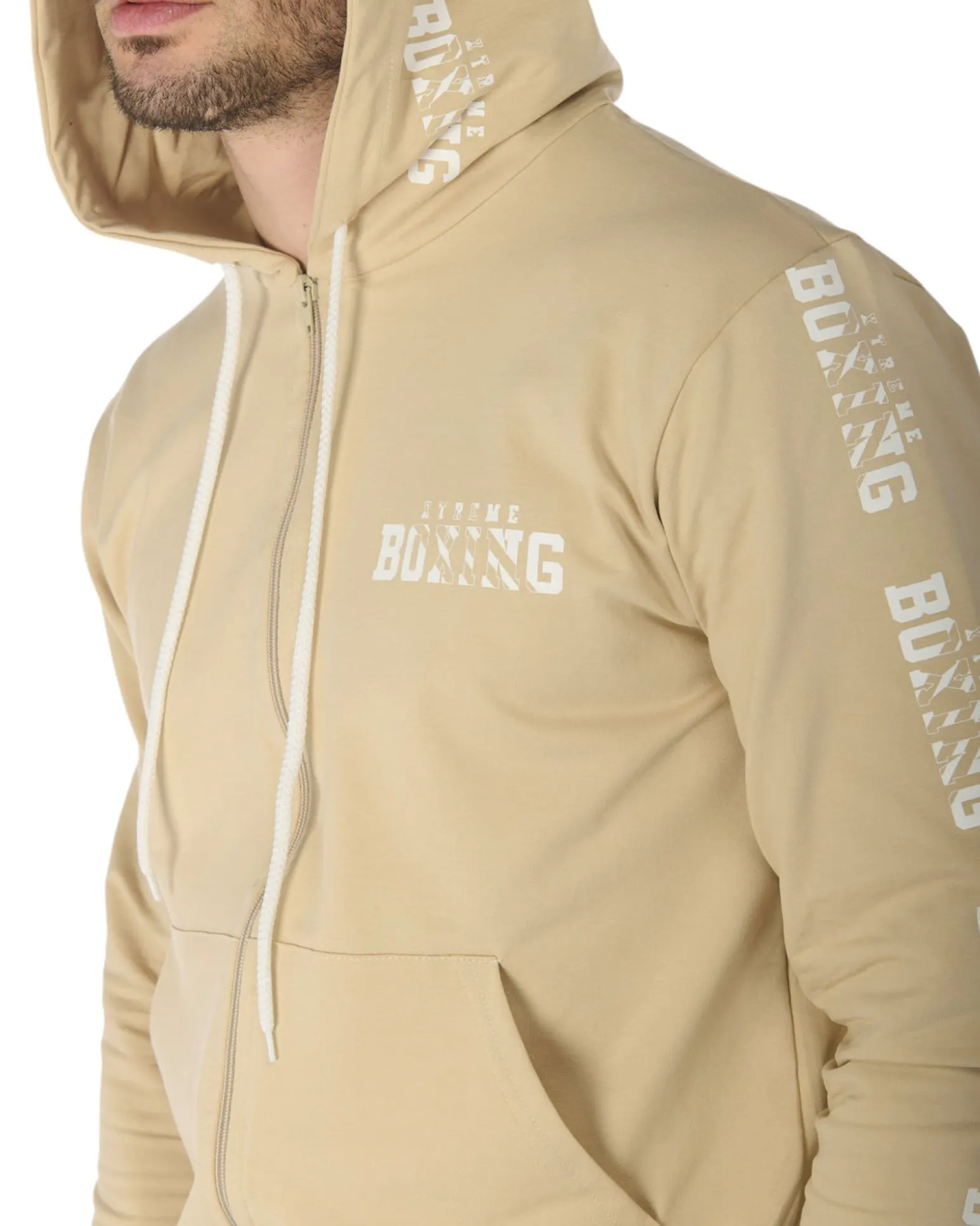 UOMO FELPA FULL ZIP CON CAPPUCCIO