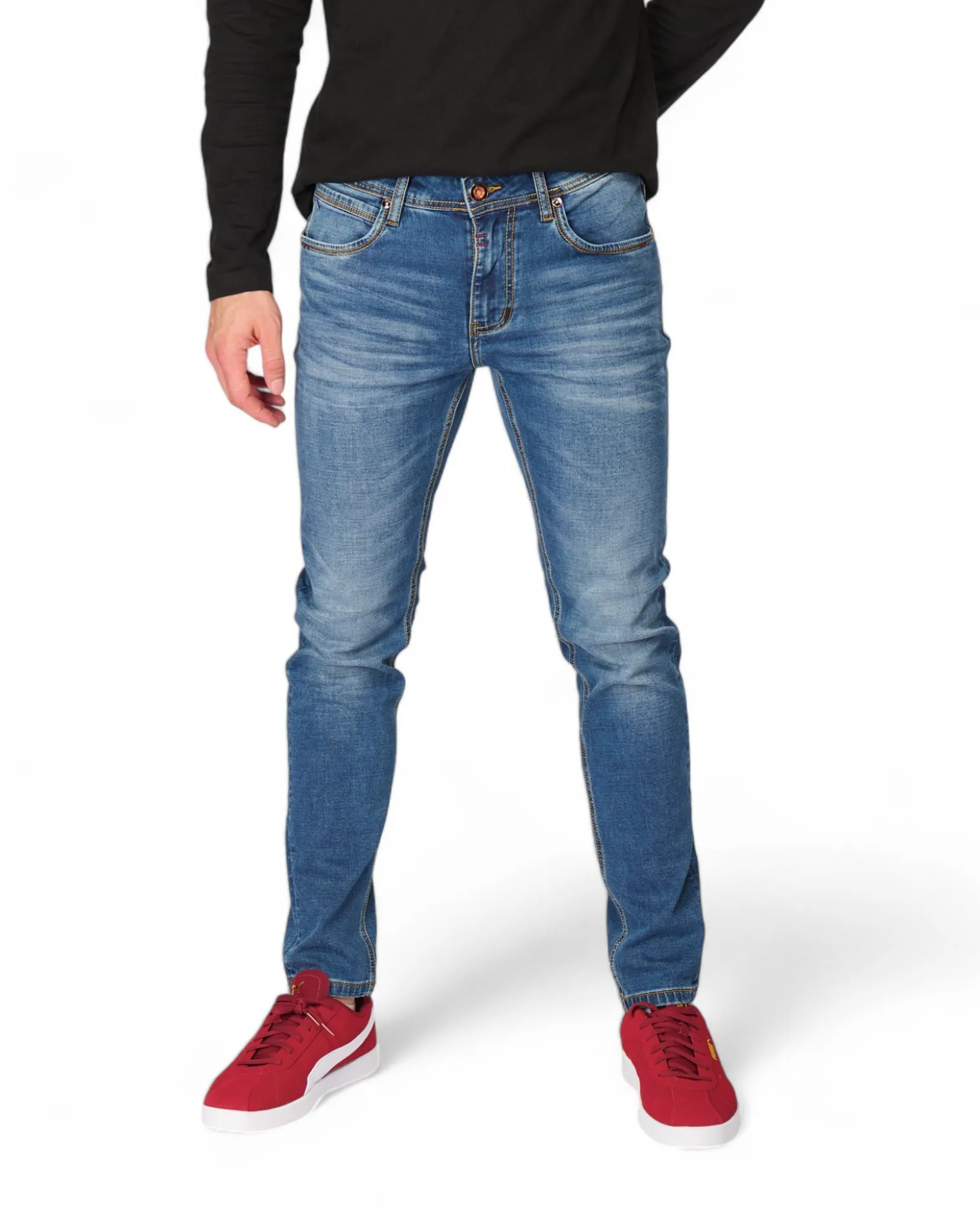 UOMO JEANS 5 TASCHE FELPA