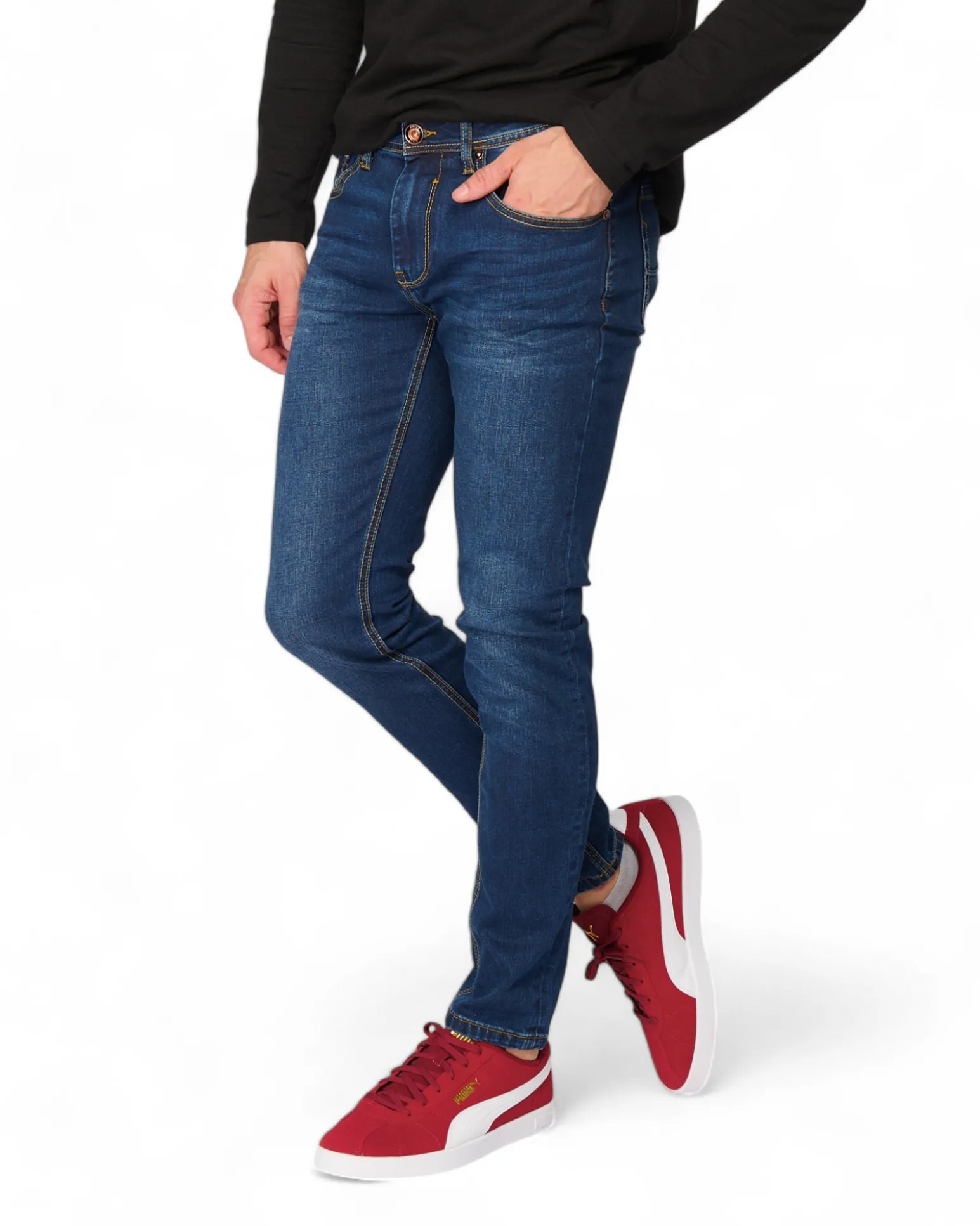 UOMO JEANS 5 TASCHE SABBIATO BAFFI