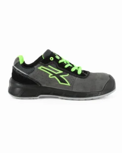 U.POWER - Scarpa antinfortunistica da uomo nera e verde modello TAYLOR