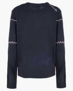 US GRAND - Maglione manica lunga blu con renna