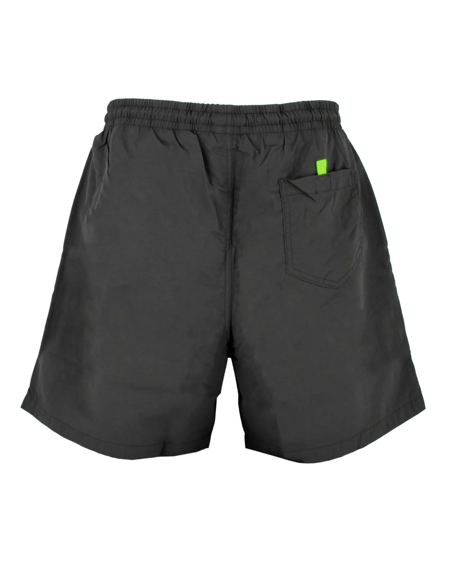 WAIKIKI RUN - BOXER DA MARE NERO CON DETTAGLI VERDE FLUO, MENELAO