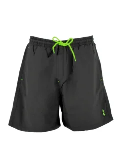 WAIKIKI RUN - BOXER DA MARE NERO CON DETTAGLI VERDE FLUO, MENELAO