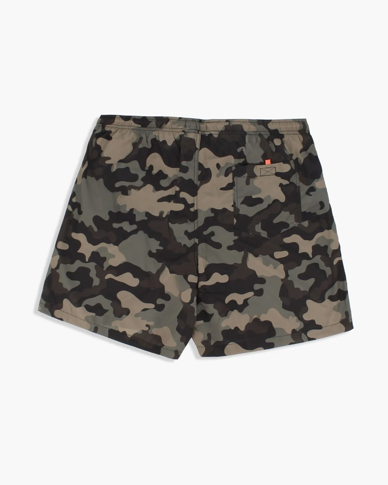 WAIKIKI RUN - BOXER DA MARE VERDE MILITARE CON DETTAGLI ARANCIONE FLUO DA UOMO - SCIPIO