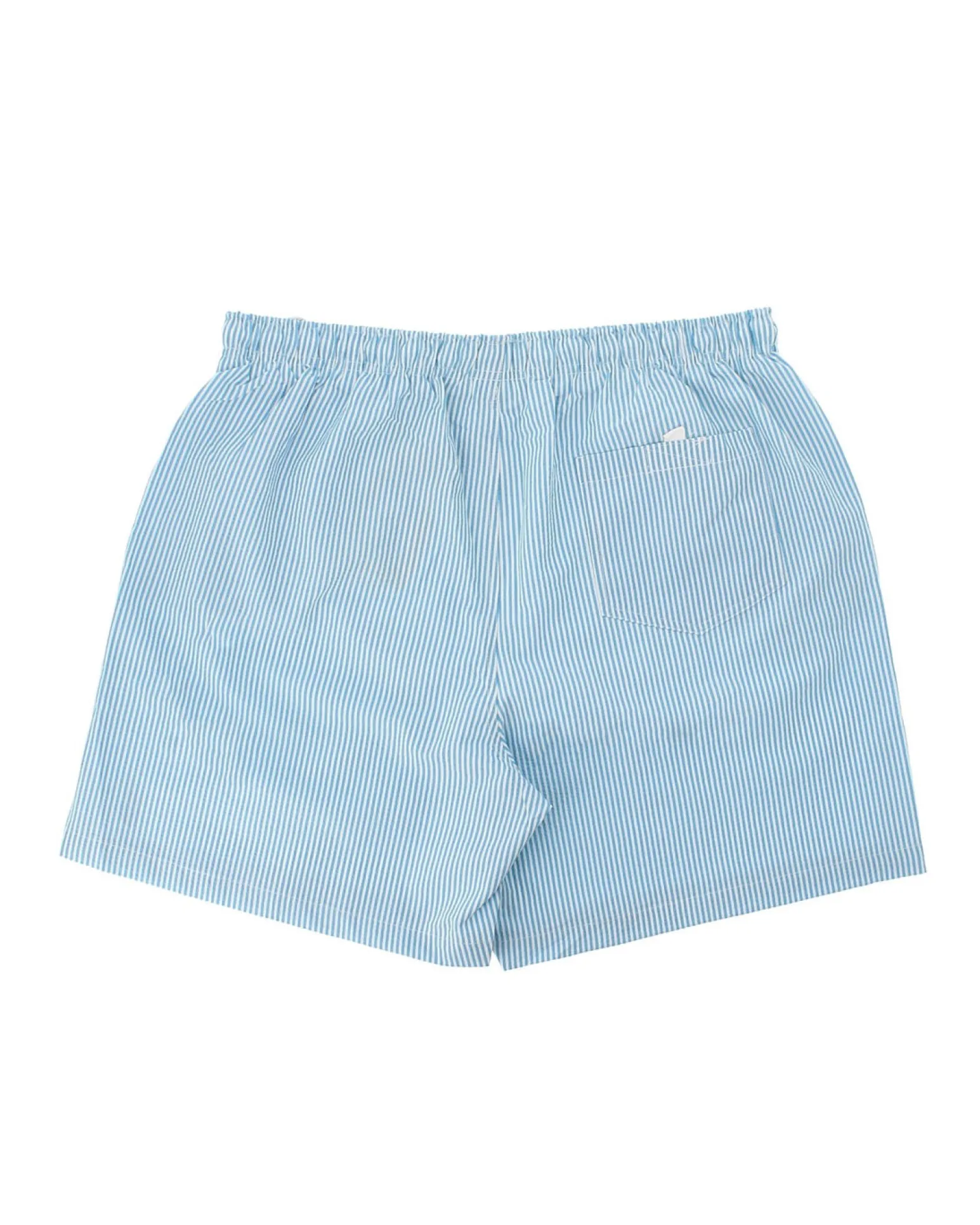 WAIKIKI RUN - BOXER MARE A RIGHE BIANCO E AZZURRO DA UOMO, SATURNO