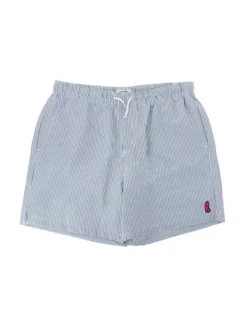 WAIKIKI RUN - BOXER MARE A RIGHE BIANCO E BLU DA UOMO,  SATURNO
