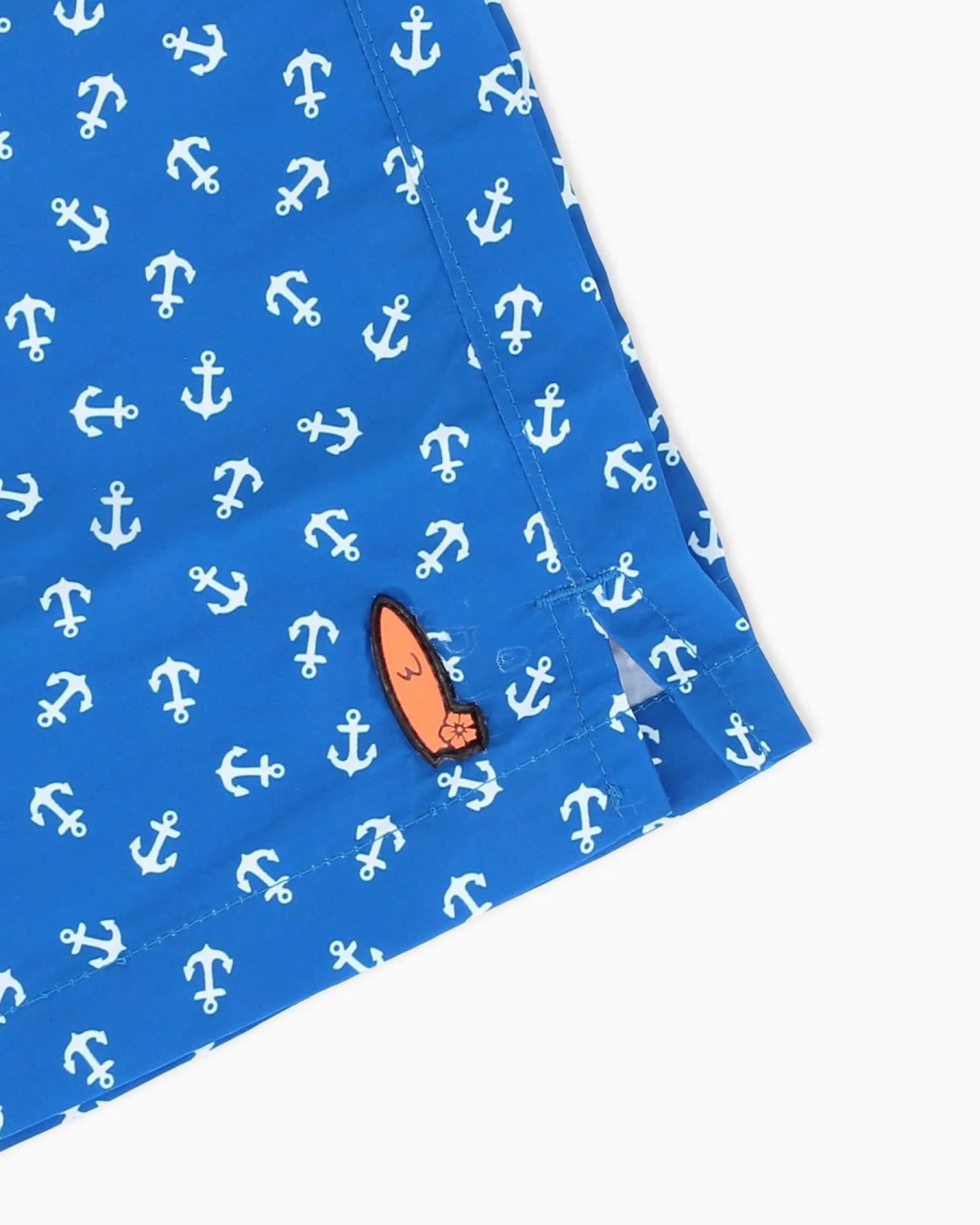 WAIKIKI RUN - BOXER MARE BLU CHIARO CON DETTAGLI GRAFICI DA UOMO, ANCORE