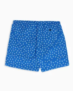 WAIKIKI RUN - BOXER MARE BLU CHIARO CON DETTAGLI GRAFICI DA UOMO, ANCORE